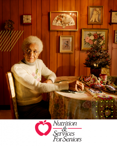 woman sitting at a table